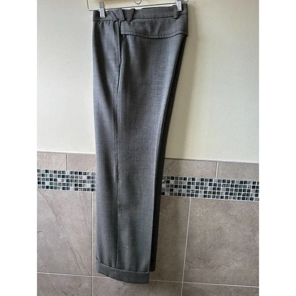 CHRISTIAN LACROIX Gray Wool Blend Wide Leg Trousers SZ FR 42 NWOT